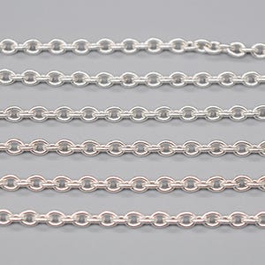 Danish Sv. Christensen Vintage Long 830 Solid Silver Anchor Chain. Length 81 cm / 31.8 inch.