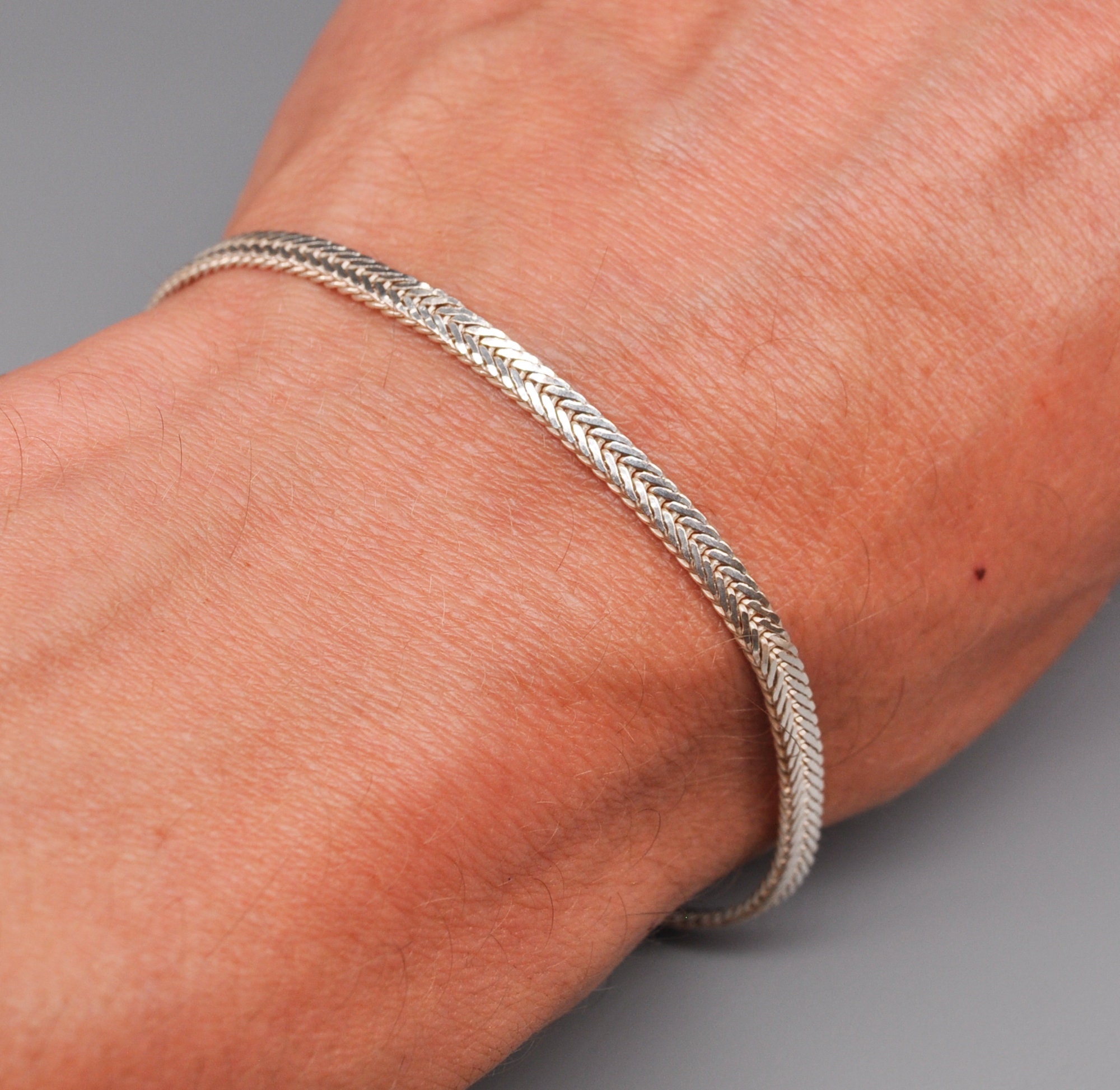 Vintage 925 Sterling Silver Bracelet. Length: 18 Cm / 7 Inch. - Etsy UK Vintage 925 Sterling Silver Bracelet. Length: 18 Cm / 7 Inch. - Etsy UK