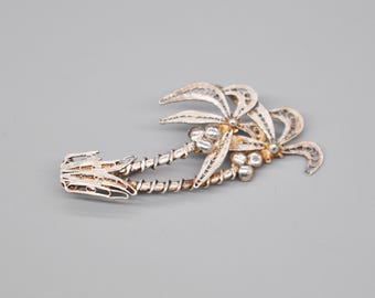Vintage Filigree 835 Solid Silver Brooch.