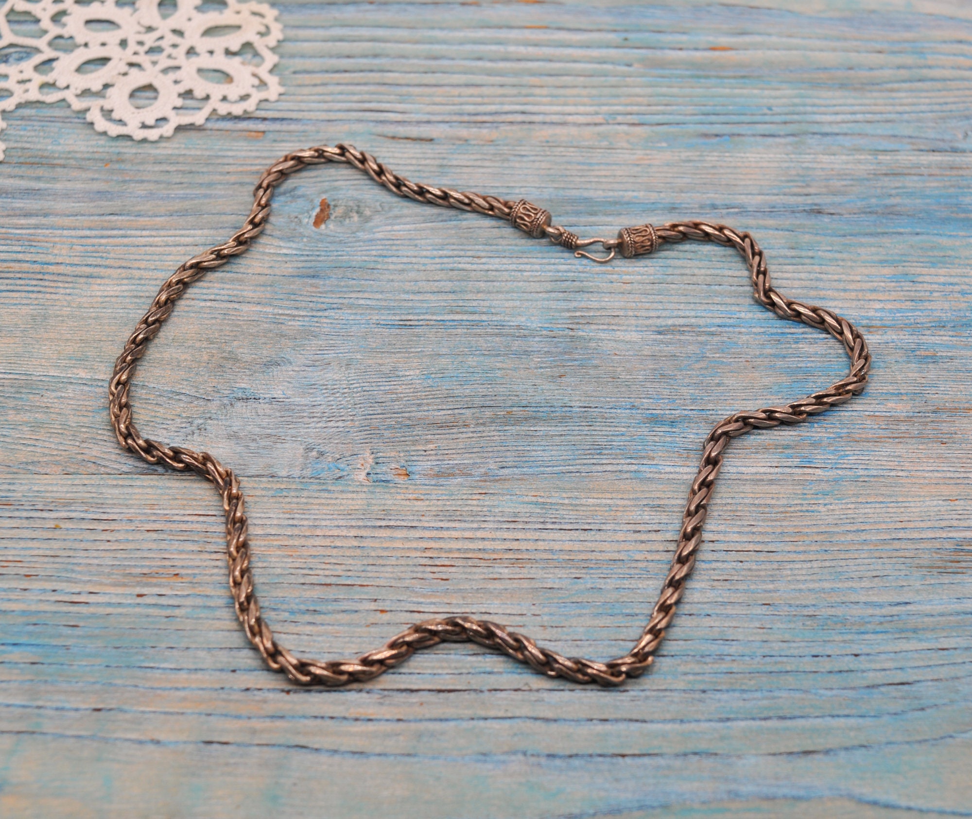 ヴィンテージ スターリング シルバー チェーン、ネックレス