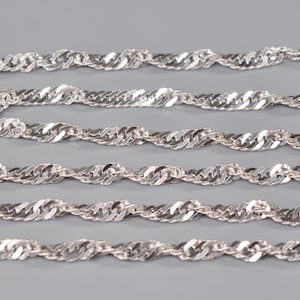 Vintage 925 Sterling Silver Necklace Chain. Length 70 cm / 27.5 inch.