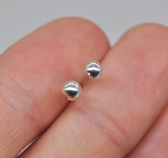 Vintage 835 Solid Silver Stud Earrings. - image 4