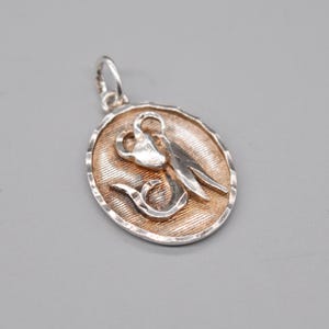 Vintage 925 Sterling Silver Aries Zodiac Sign Pendant.