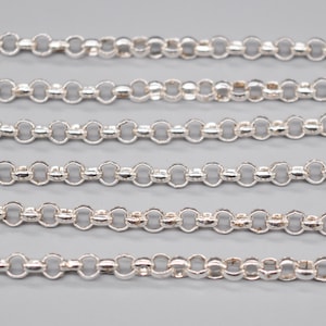 Vintage Danish Long 835 Solid Silver Chain. Length 80 cm / 31.4 inch.