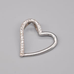 Vintage 925 Sterling Silber Herz Anhänger.