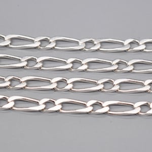 Vintage 925 Sterling Silver Necklace Chain. Length 59 cm / 23.2 inch.