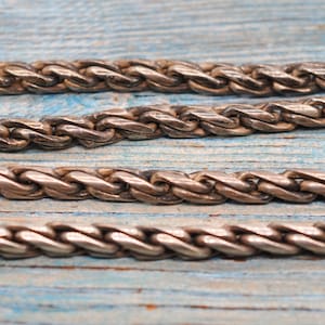 Vintage Sterling Silver Chain, Necklace. Dark patina. Length 50.5 cm / 19.8 inch.