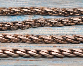 Vintage Sterling Silver Chain, Necklace. Dark patina. Length 50.5 cm / 19.8 inch.