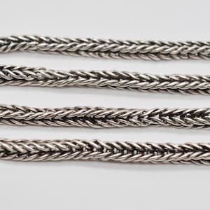 Vintage 925 Sterling Silver Necklace Chain. Length 51.5 cm / 20.2 inch.