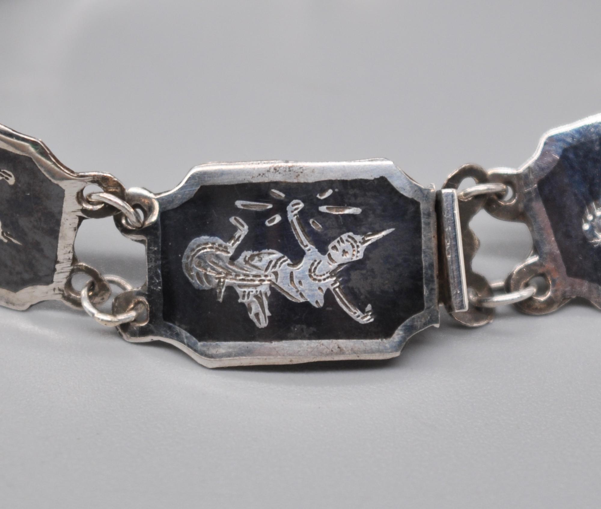 siam sterling ブレスレット Vintage Siam Silver Bracelet | eBay