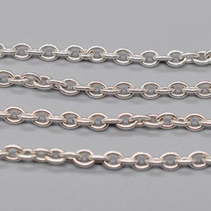 Vintage 830 Silver Necklace Chain. Length 51 cm / 20 inch.