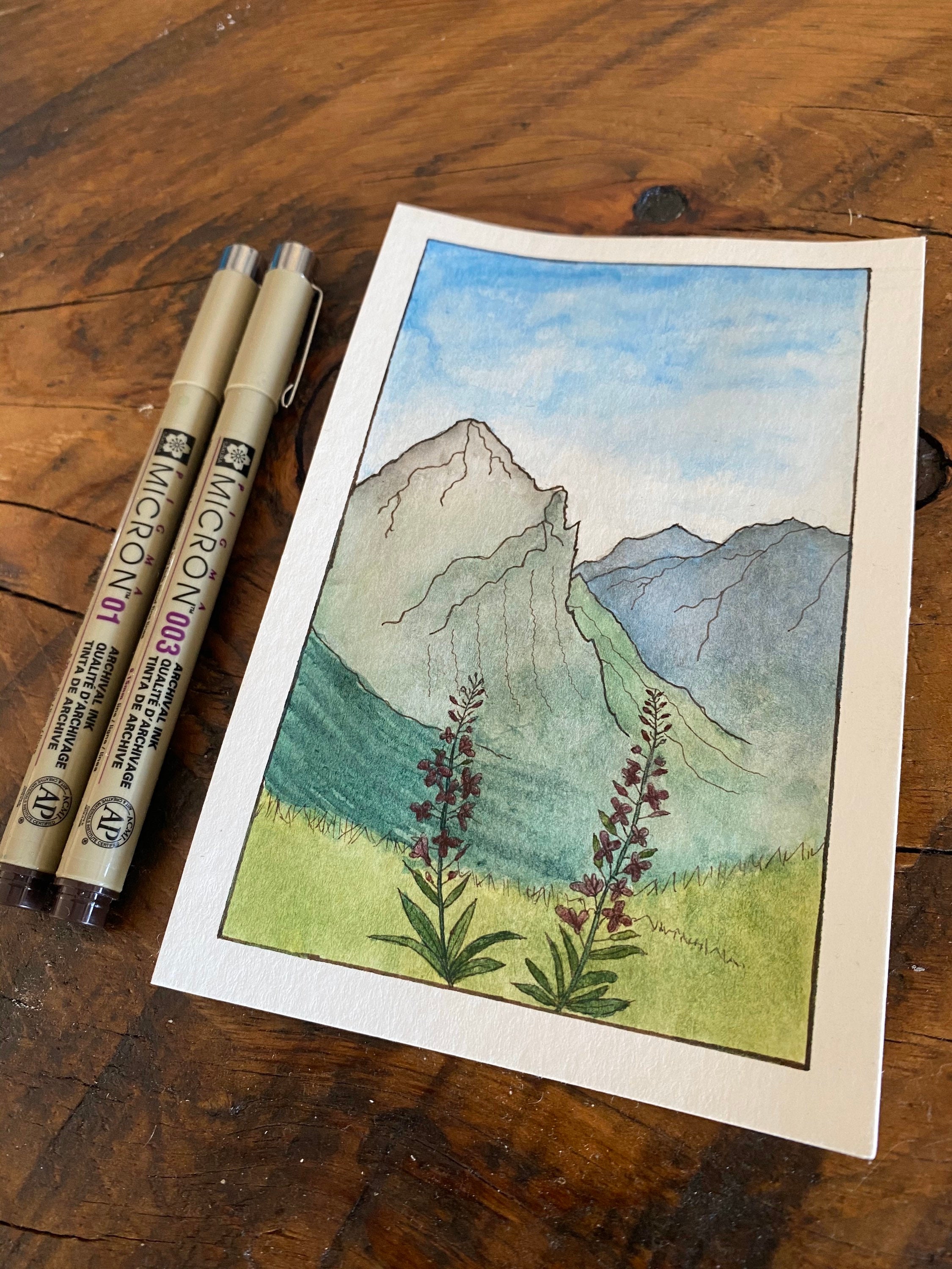 Customizable watercolor postcards Etsy