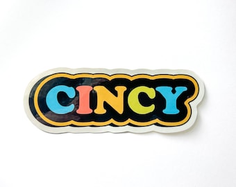 Sticker vinyle style rétro Cincy Cincinnati Ohio