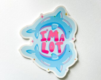Sticker en vinyle Je suis un grand dauphin