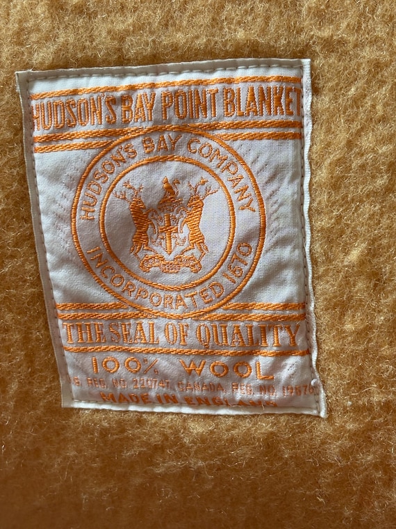 1950年代のオレンジ4ポイントハドソンベイウールブランケット - Etsy 日本
