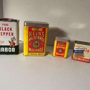Vintage Gewürzdosen aus Metall
