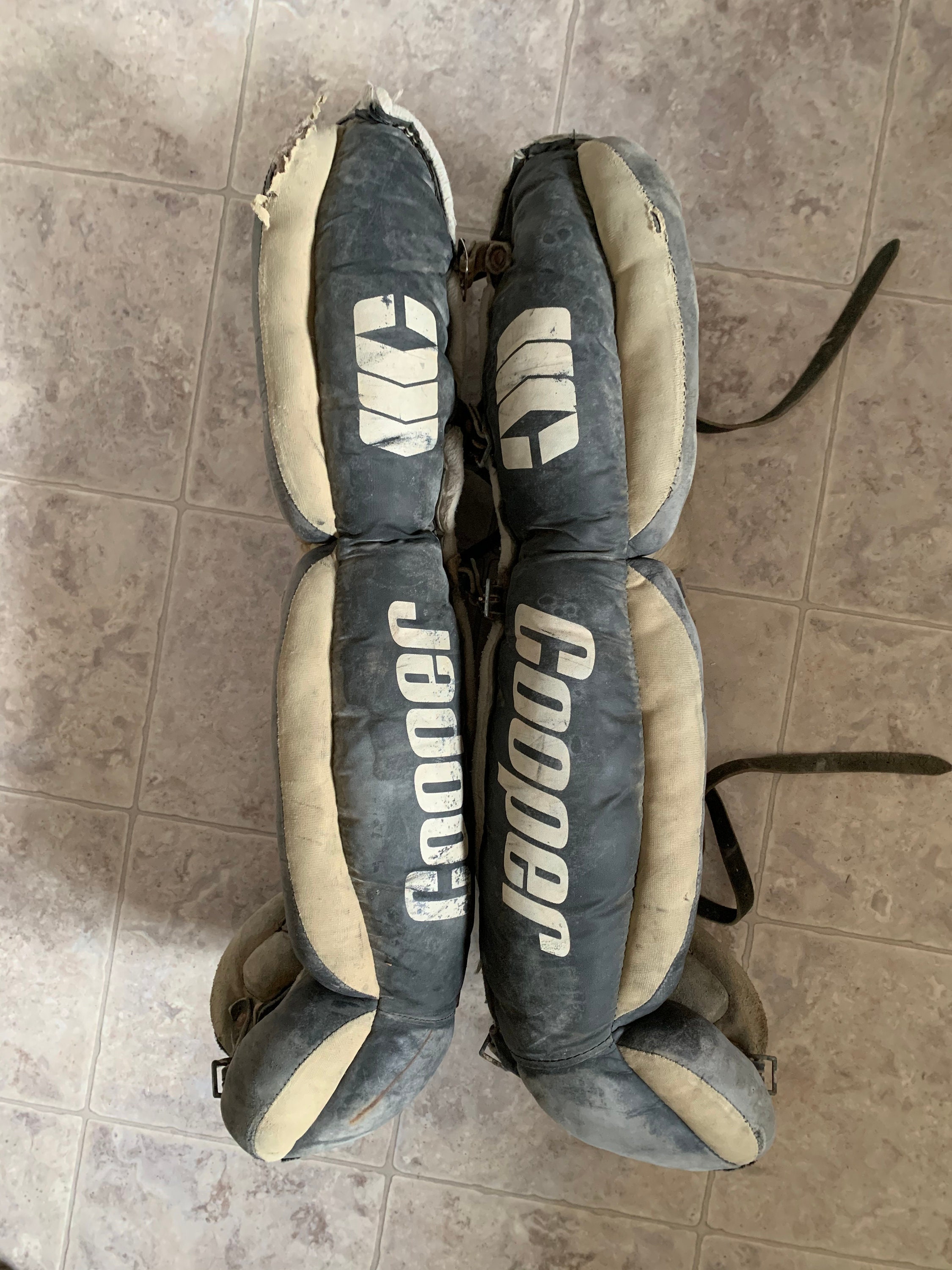 Vintage Leather Cooper GP58L 29'' Hockey Goalie Pads Etsy