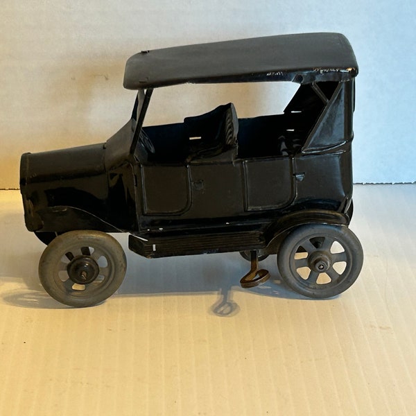 vintage années 1920 Bing Tin Litho Windup Four Door Model T Black Sedan