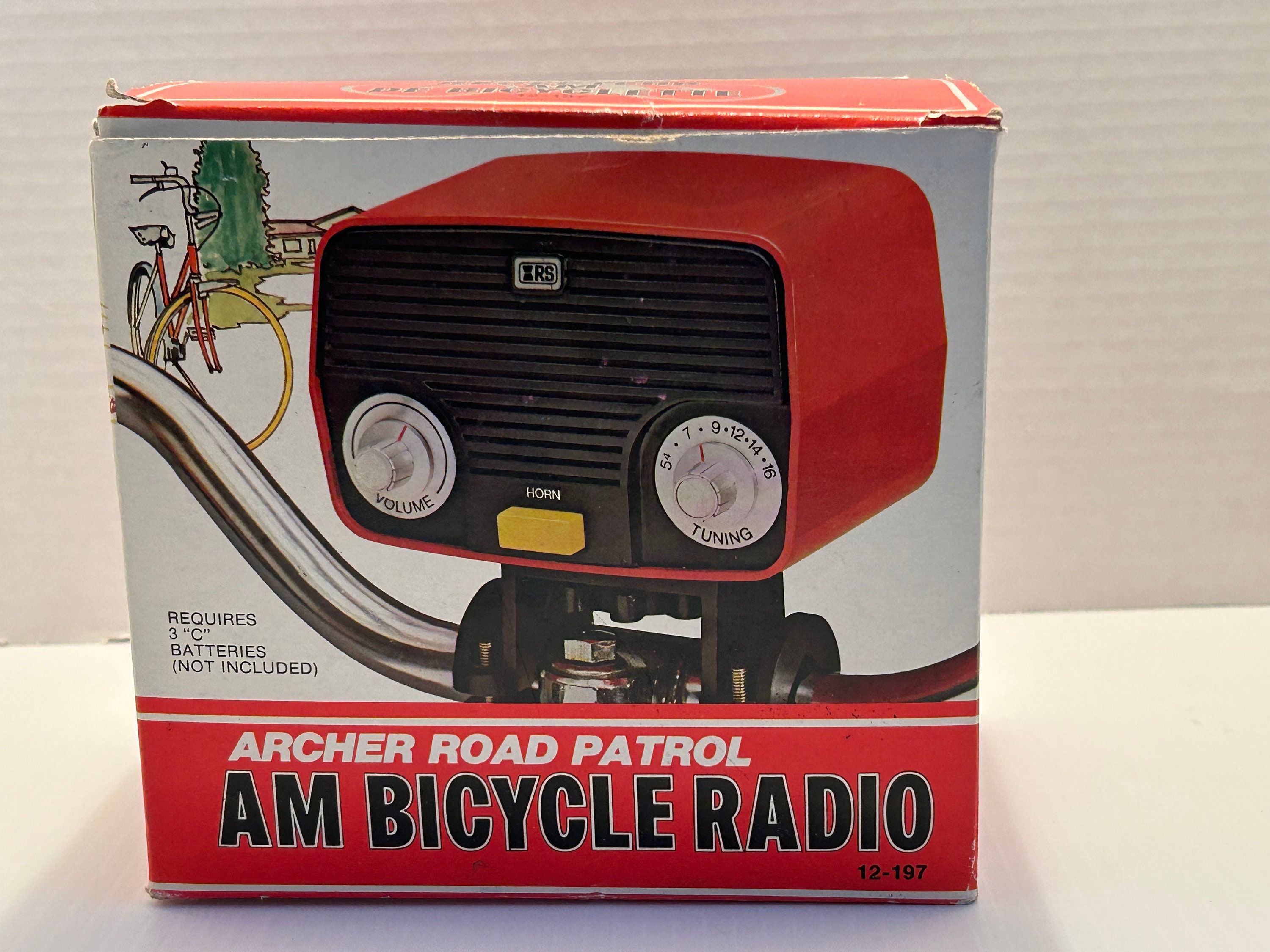 Vintage Archer Road Patrol AM Bicycle Radio in Original Box