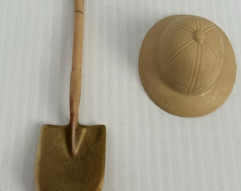 Vintage GI Joe Safari Hat and Shovel