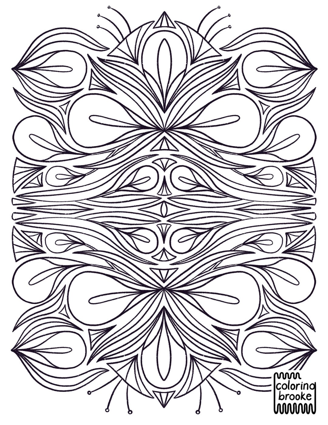 Floral Inspired Coloring Book Pages - Etsy