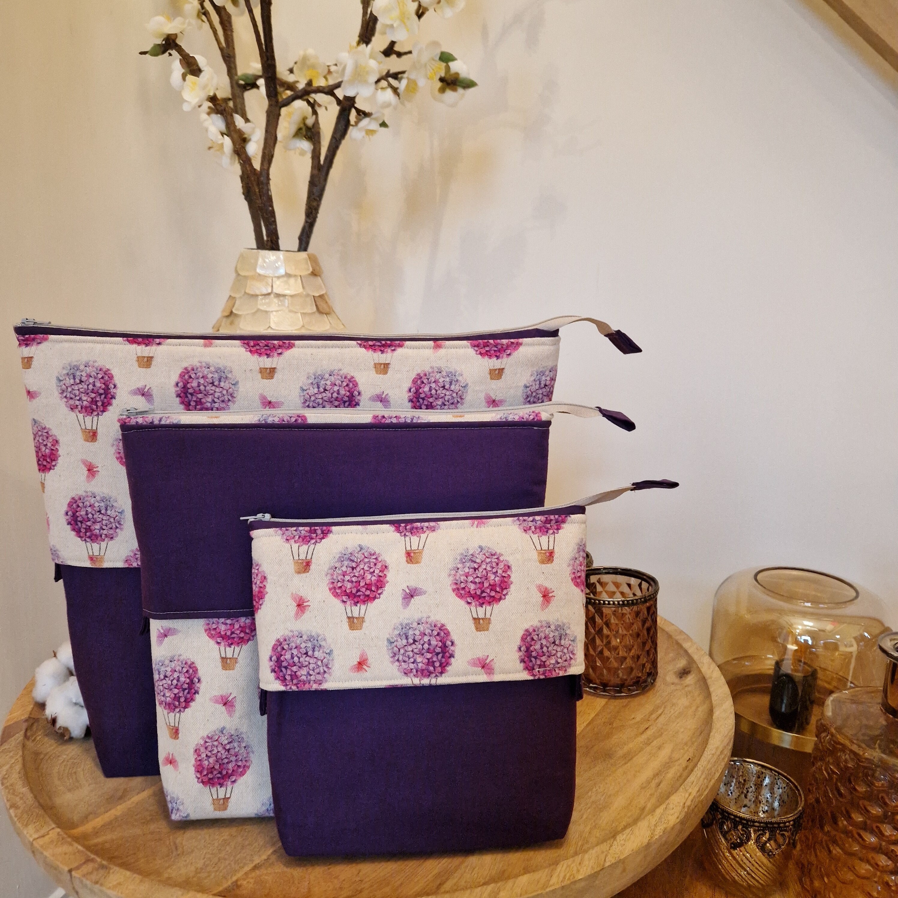 The Needleworkers Slider Bag - Air Balloons - SMALL