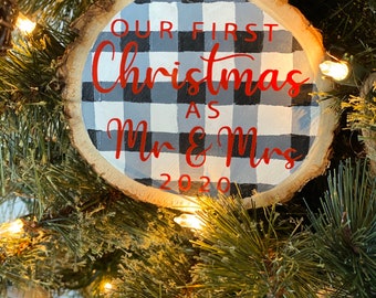 Buffalo Plaid Christmas Ornament Custom