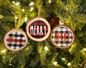 Buffalo Plaid Christmas Ornament Custom