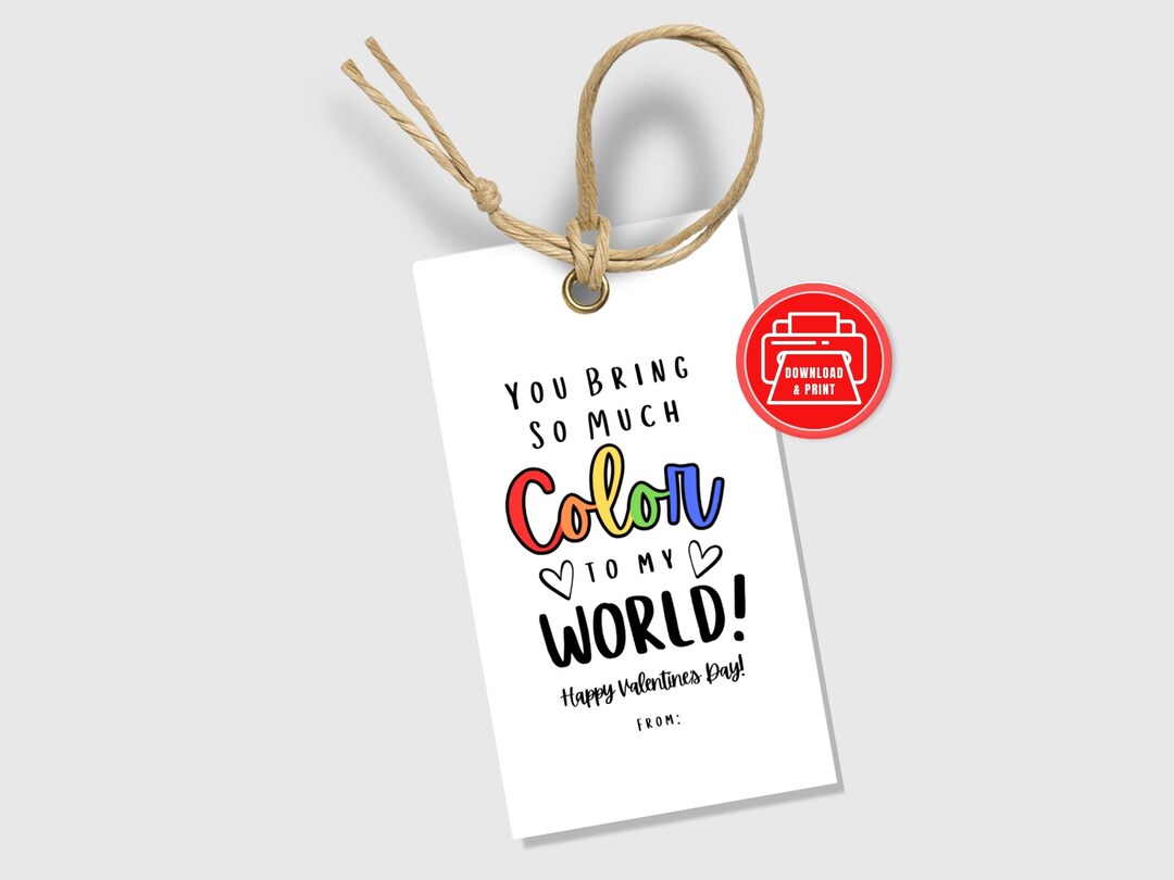 Printable Valentine Gift Tags, Printable School Valentines, Kids ...