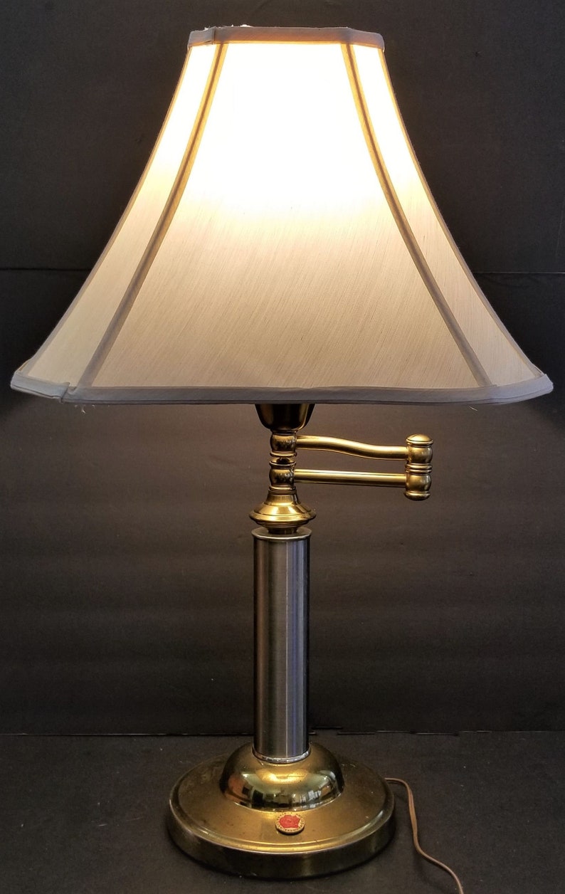 Alsy Brass Swing Arm Table Lamp Vintage 1950s From The Society Of Little Flower