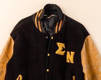 ジャケット・アウター 50s Lasley Knitting Wool Varsity Jacket Vintage 50s 60s Lasley Knitting Co Letterman Varsity Jacket 36 Red