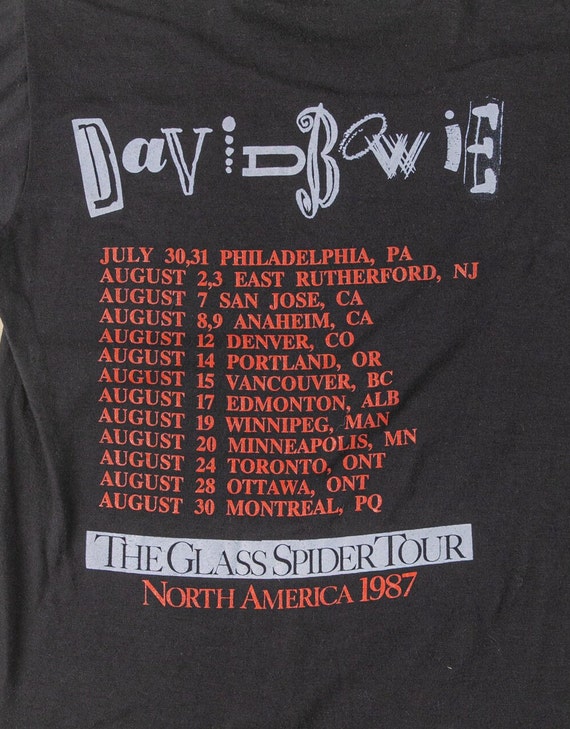 Vintage DAVID BOWIE t-Shirt | 1987 ''The Glass Sp… - image 4