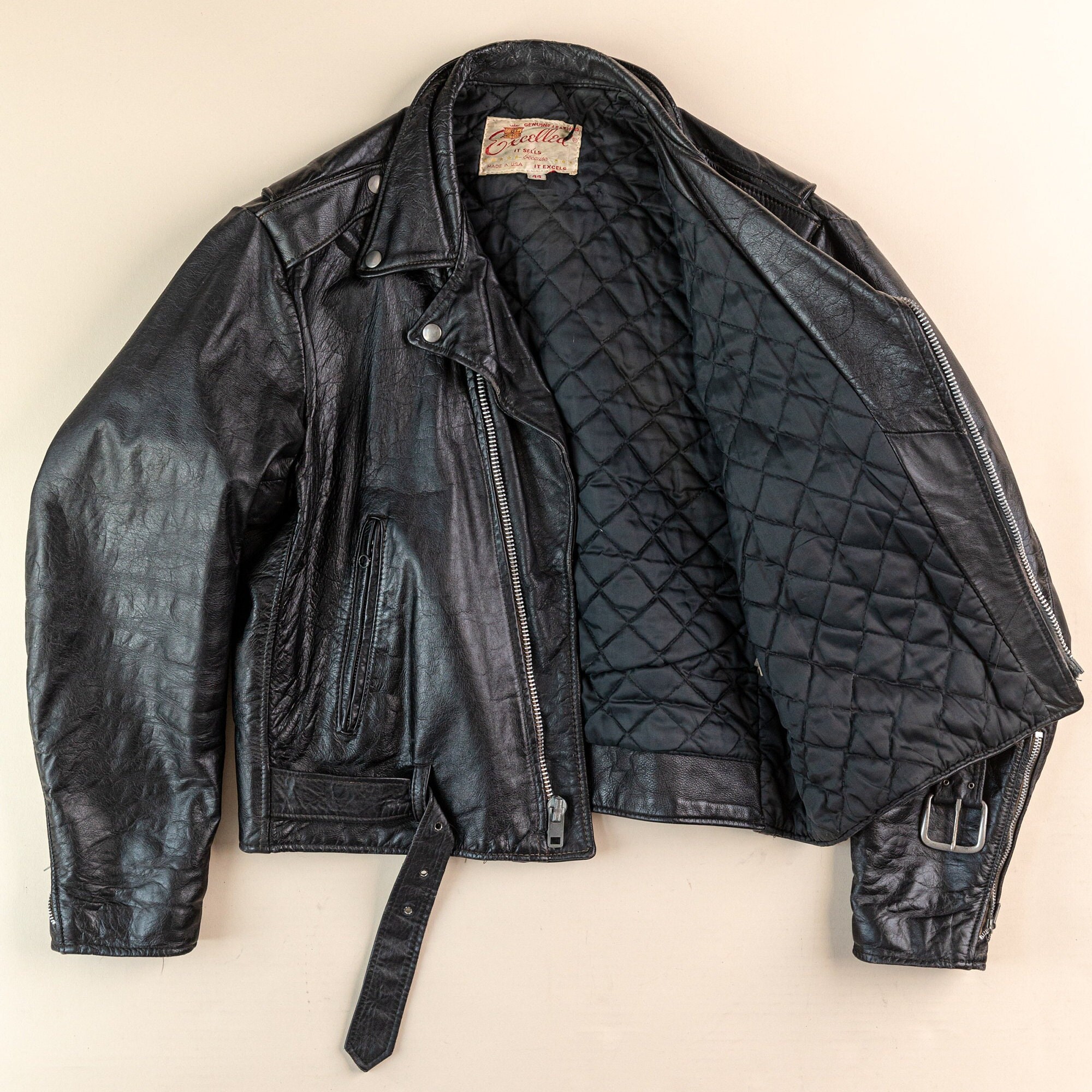 Excelled Leather Perfecto Jacket Black 
