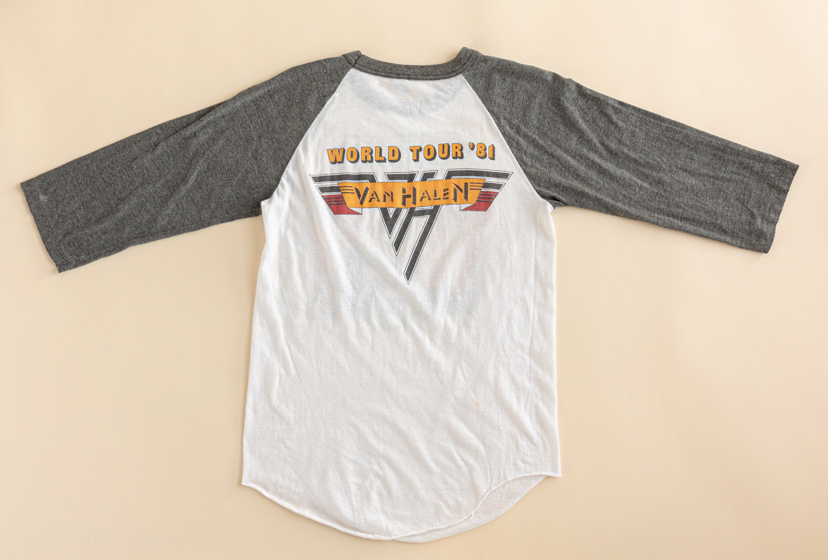 Vintage 1981 Van Halen Worldwide Tour Raglan Shirt | 80s Baseball 