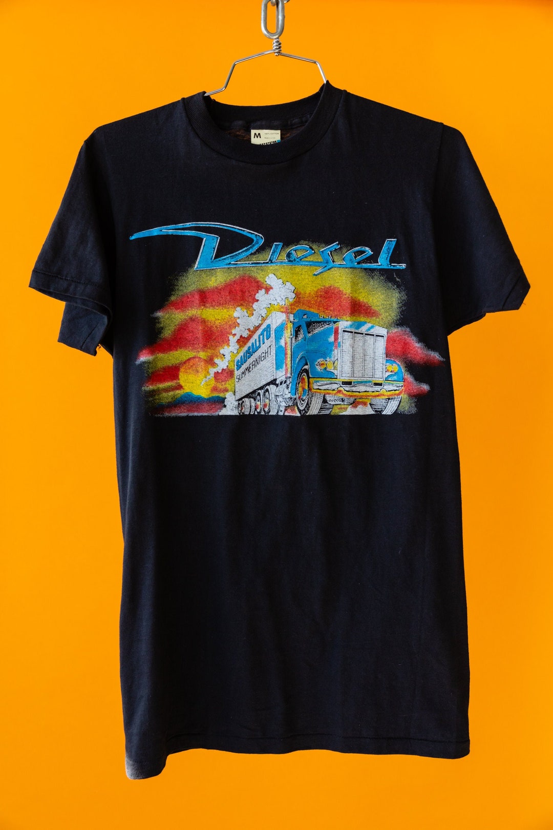 Vintage Diesel T-shirt, Vintage 1980's Diesel ''watts in a Vintage Diesel T-shirt, Vintage 1980's Diesel ''watts in a