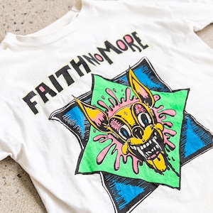 Vintage Faith No More T-shirt | Rare 1990's Kozik Design | Frank Kozik Mike Patton Tee (Men's Medium)