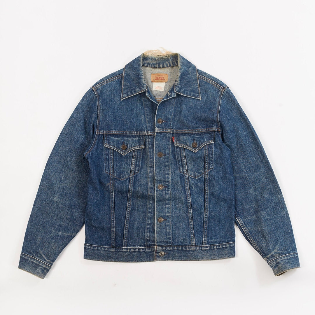 Vintage 1980'S Levi's 70503-0215 denim jacket, size M, men's cotton blue type Vintage Second Hand