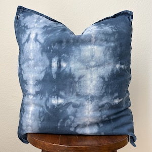 Hand-Dyed Indigo Shibori 100% Cotton Pillow Cover