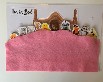 Ten in Bed,nursery rhymes, early years, interactive, visual board, counting, singing, bed time, nursery,home learning,special needs,children