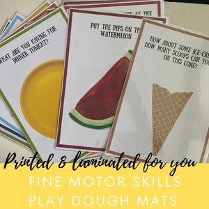 7 Printable Play Doh Mats, Food Play Dough Mats, Ice Cream Playdough Mat,  Pizza Playdough Mat, Gumball Machine Play Dough Mat 