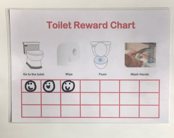 Toilet Reward Chart, Toilet Training, Children's Reward charts, Behavioural Charts, Home Learning, Rewards, Children, Early Learning, SEN