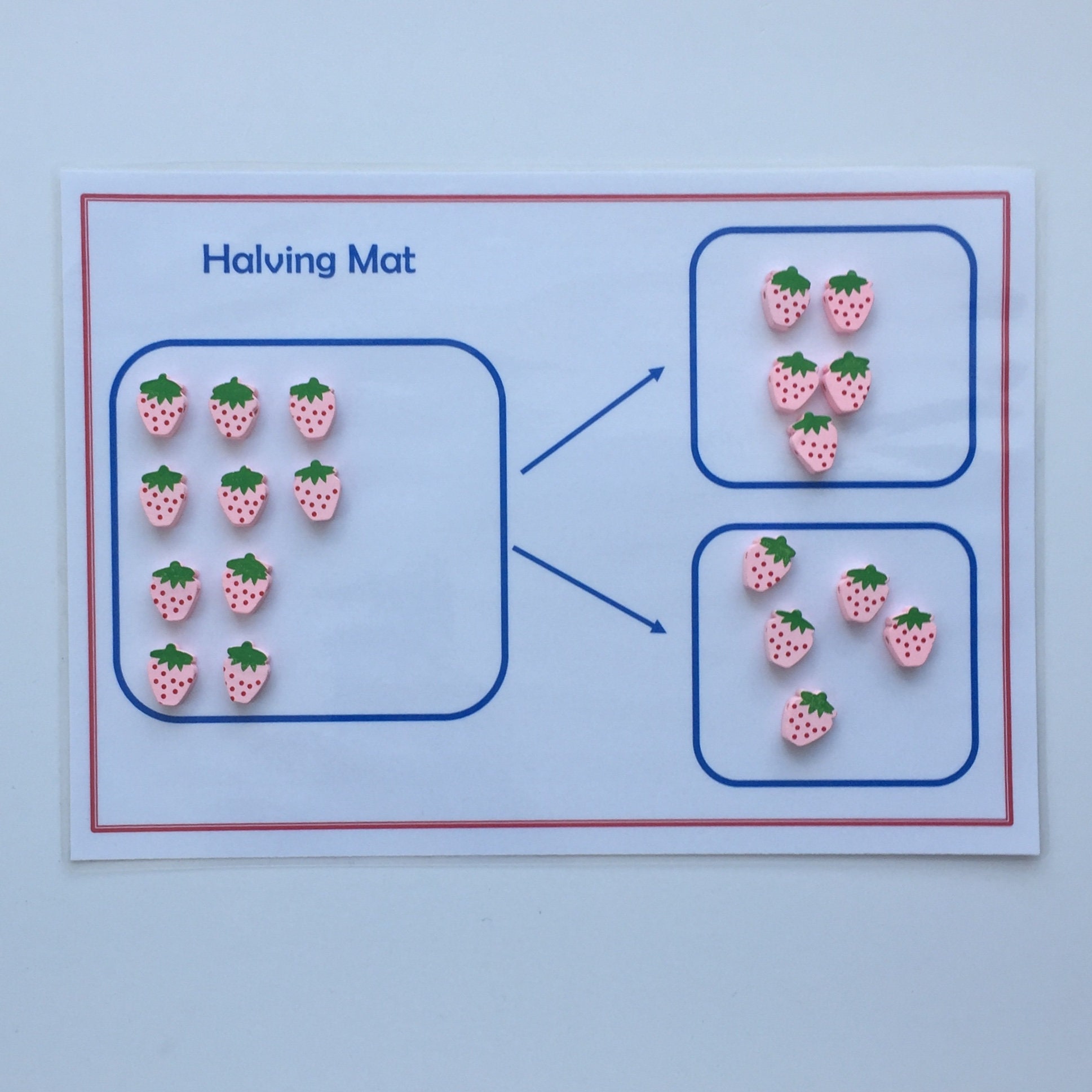 Halving Mat, Maths, Children, Early Years, SEN, Teaching Resource, Numeracy, Preschool, EYFS