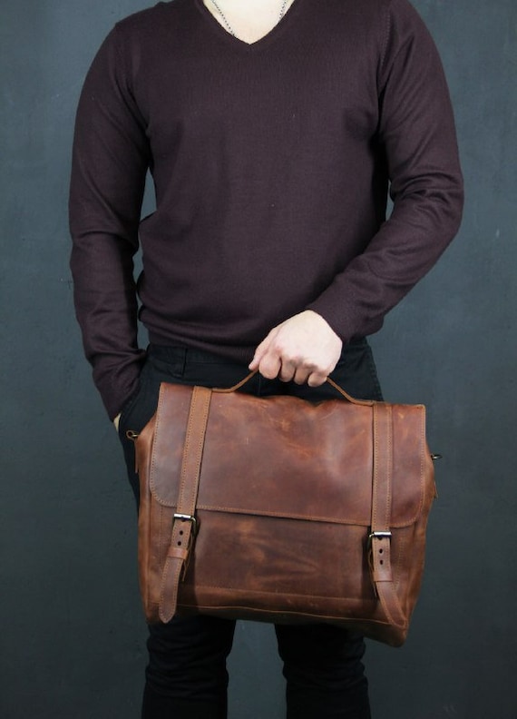 man leather briefcase
