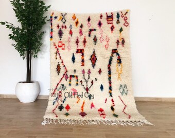 Beni Ourain Rug | Handmade Beni Ourain Rug, Moroccan rug Hand knotted - Beni ourain carpet-rug-Custom rug - handmade rug - Genuine lamb wool