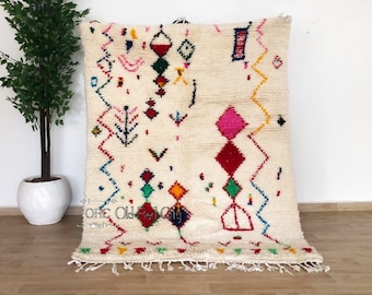 Beni Ourain Rug | Handmade Beni Ourain Rug, Moroccan rug Hand knotted - Beni ourain carpet-rug-Custom rug - handmade rug - Genuine lamb wool