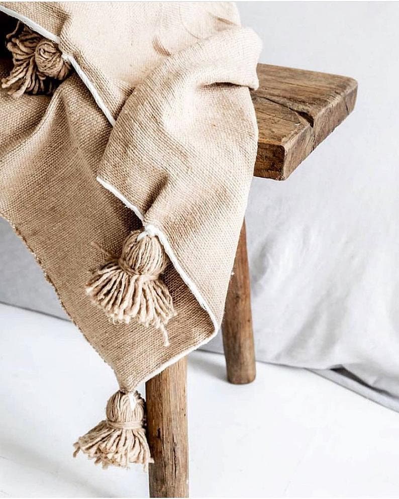 Moroccan tassel blanket hotsell