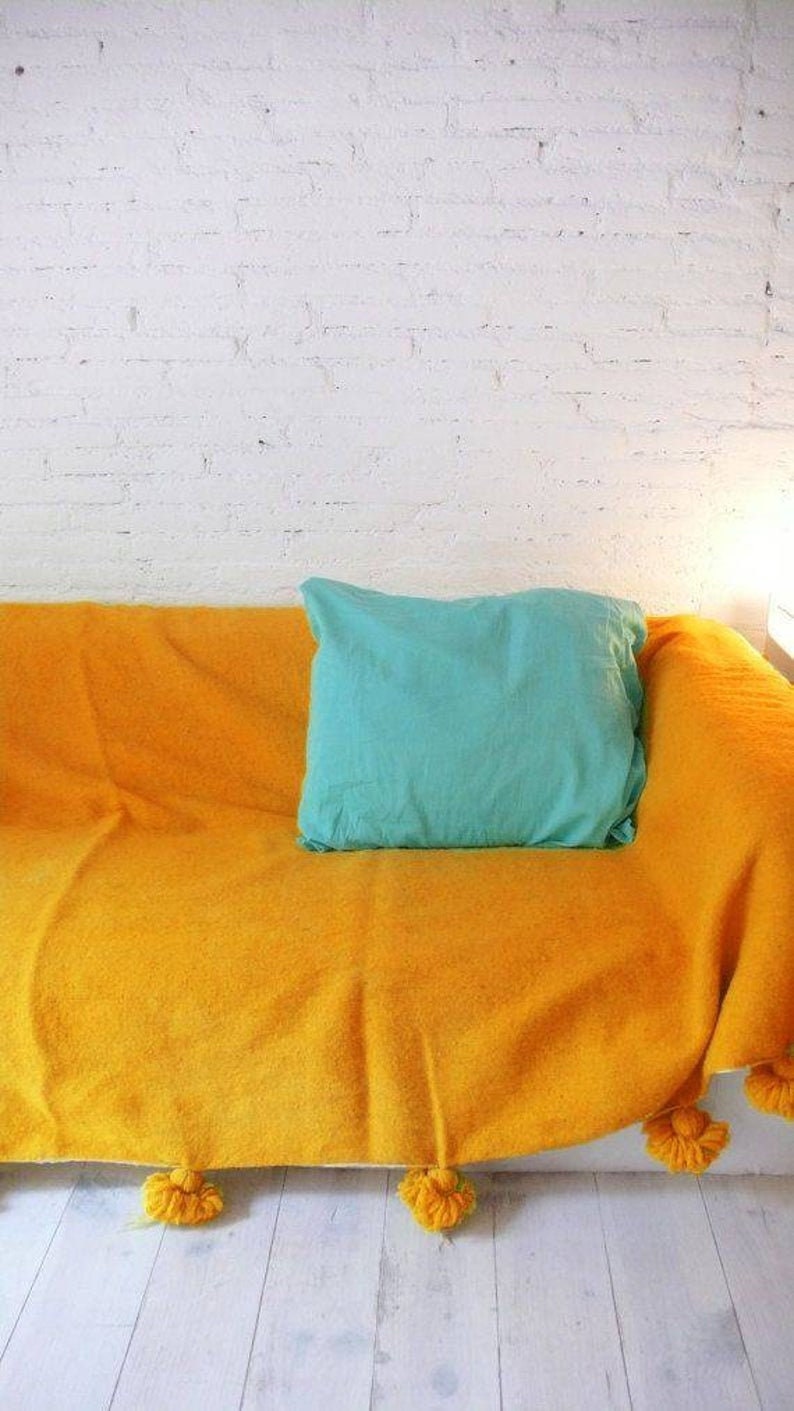 WOOL BLANKET MOROCCAN Blanket Woven Blanket Handmade Etsy