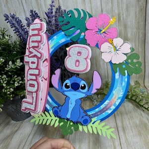Stitch Cake Topper. Party Decorations. Lilo & Stitch Shaker Cake Topper. Hawaiian Cake Topper. Stitch Birthday Party