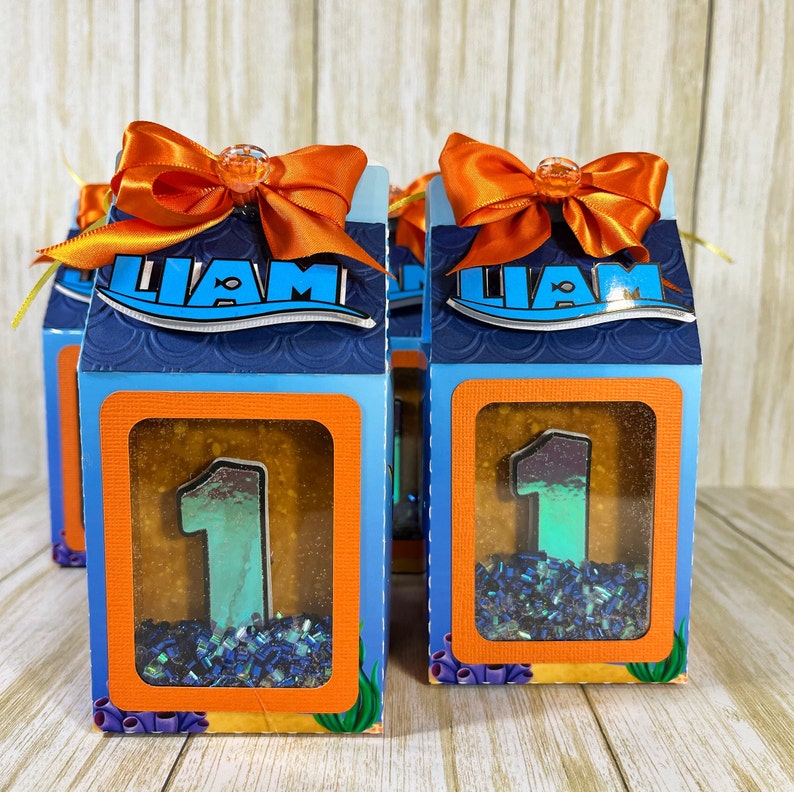 Shaker Milk Favor Boxes. Party Decoration. Finding Nemo Milk Box. Shaker Candy Box. Finding Nemo Birthday Party image 2