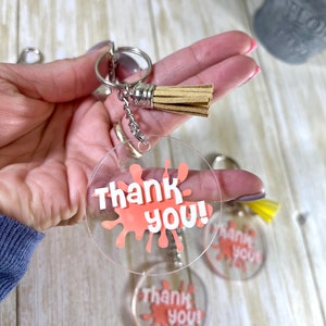 Acrylic Keychain. Customized Acrylic Keychain. Thank You - Etsy Canada